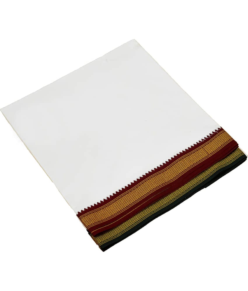 Shyam Handloom Cotton Men's Dhoti White ( Pack of 1 )