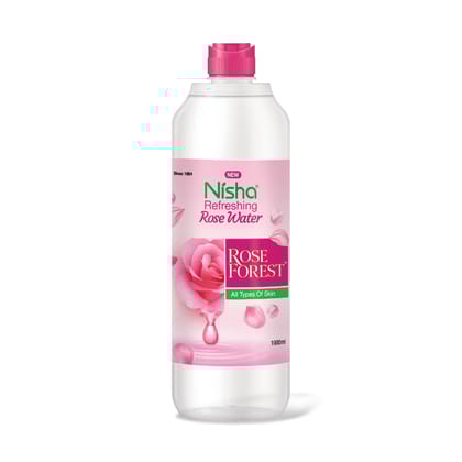 Nisha Refreshing Rose Water for Face 1000ml, Rose Water Face Toner for All Skin Types, Makeup Remover Gulab Jal for Face
