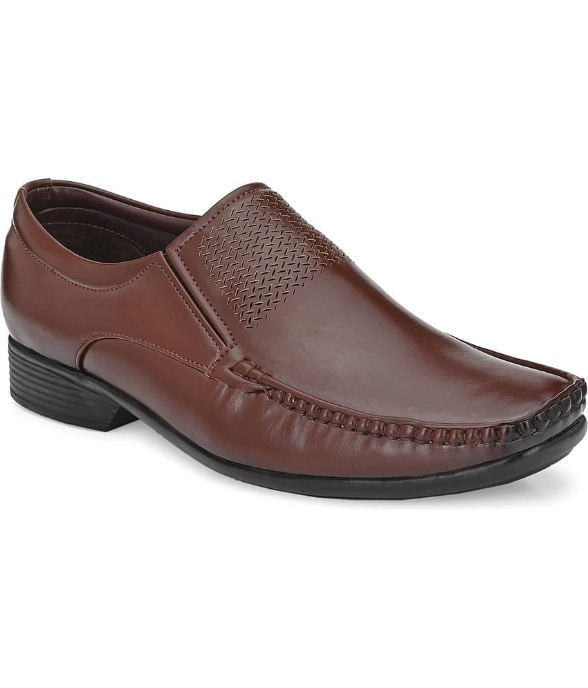 John Karsun - Brown Men's Slip On Formal Shoes