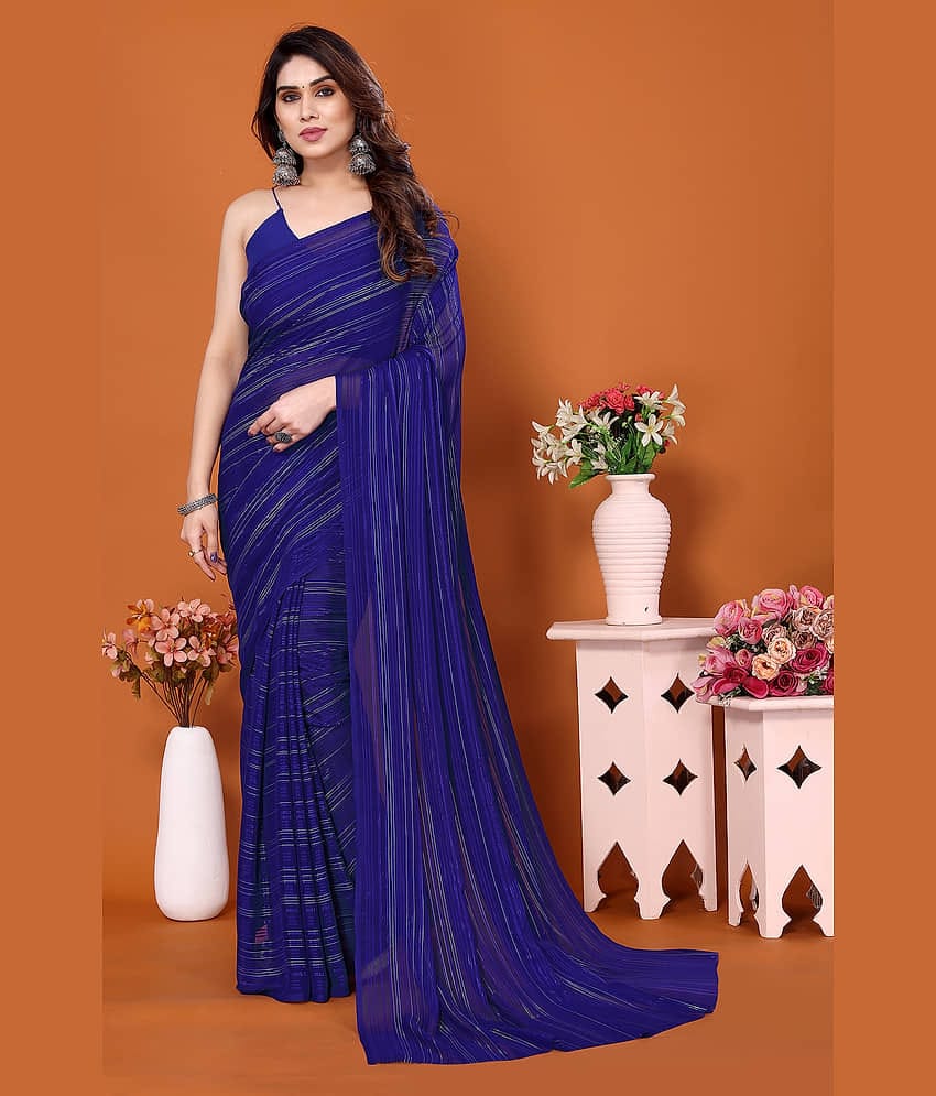 ANAND SAREES Satin Embellished Chanderi saree With Unstitched Blouse Piece ( Red )