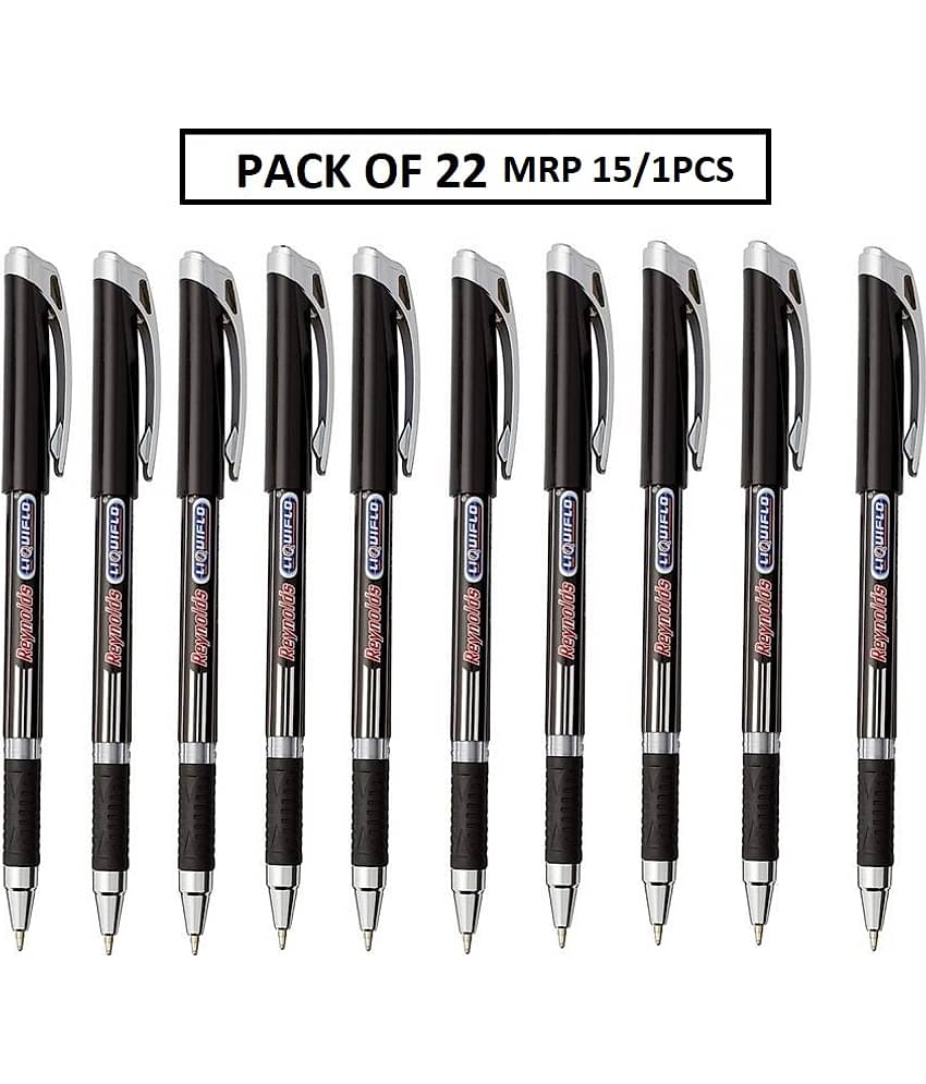 Reynolds Liquiflo Ball Pen 1 Pcs Black (Pack of 22)