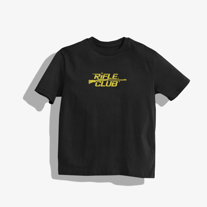 "rifle club malayalam movie " Inspired Round Neck Drop Shoulder  Oversized  T-shirt-S / Black
