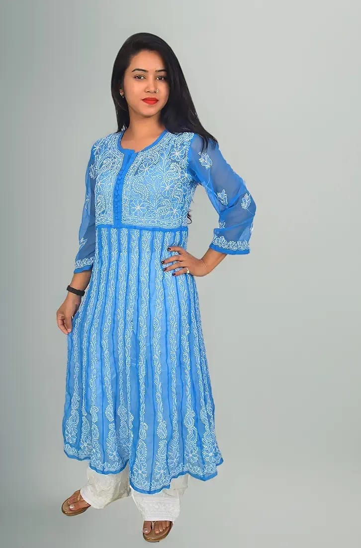 Yogdaar Chikankari Anarkali