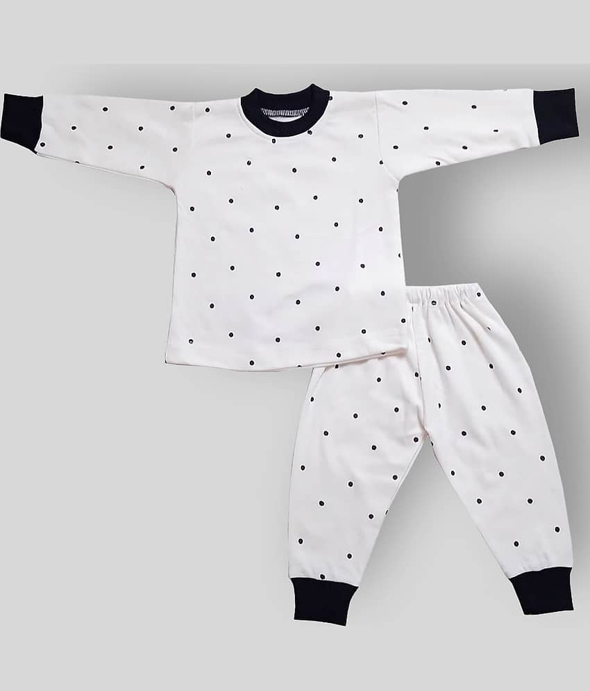 harshvardhanmart.com Pack of 1 Baby Boys Hoisery T-Shirt & Shorts ( White )