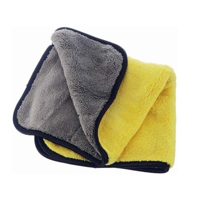 Auto Hub 800 GSM Heavy Microfiber Cloth for Car Cleaning and Detailing, Dual Sided, Extra Thick Plush Microfiber Towel Lint-Free, 40cm x 40cm, Pack of 1, Multicolor Auto Hub 800 GSM Heavy Microfiber Cloth for Car Cleaning and Detailing, Dual Sided, Extra Thick Plush Microfiber Towel Lint-Free, 40cm x 40cm, Pack of 1, Multicolor