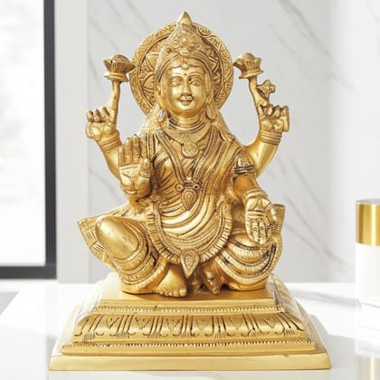 Brass Showpiece Laxmi Ji Statue (BSMAS159)