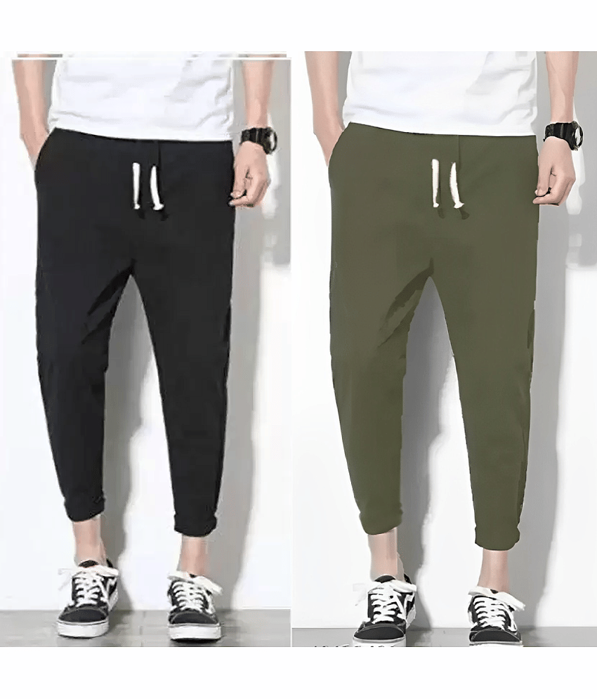 Reya Multicolor Polyester Men's Trackpants ( Pack of 2 )
