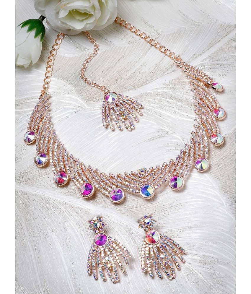 Sukkhi Rose Gold Alloy Necklace Set ( Pack of 1 )