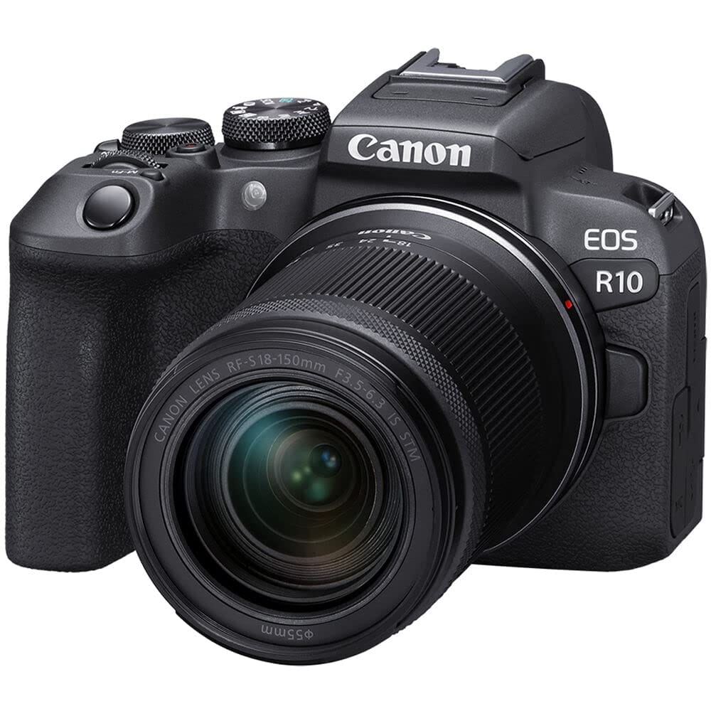Canon EOS R10 24.2MP RF-S18-150 F/3.5-6.3 IS STM Mirrorless Camera (APS-C Sendor, 4K UHD Video) for Wedding & Content Creators - Black Canon EOS R10 24.2MP RF-S18-150 F/3.5-6.3 IS STM Mirrorless Camera (APS-C Sendor, 4K UHD Video) for Wedding & Content C