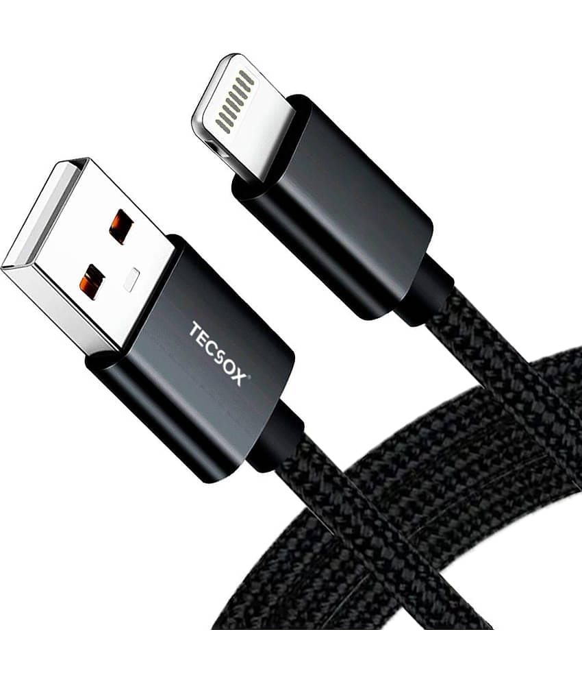 Tecsox Black 5 A Lightning Cable 1 Meter