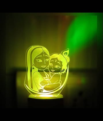 DIONA Night lamp Yashoda Krishna for Bedroom, Kids Room, Temple, Festival Gifts