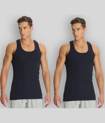Jockey - Navy Cotton Men's Vest ( Pack of 2 )
