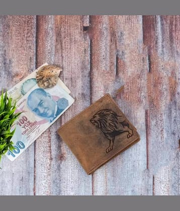 WILDNAPA 100% Leather Solid Men's Regular Wallet With 8 Slots For Card ( Brown , Pack of 1 )