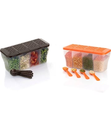 OFFYX - Kitchen Container PET Multicolor Spice Container ( Set of 2 )