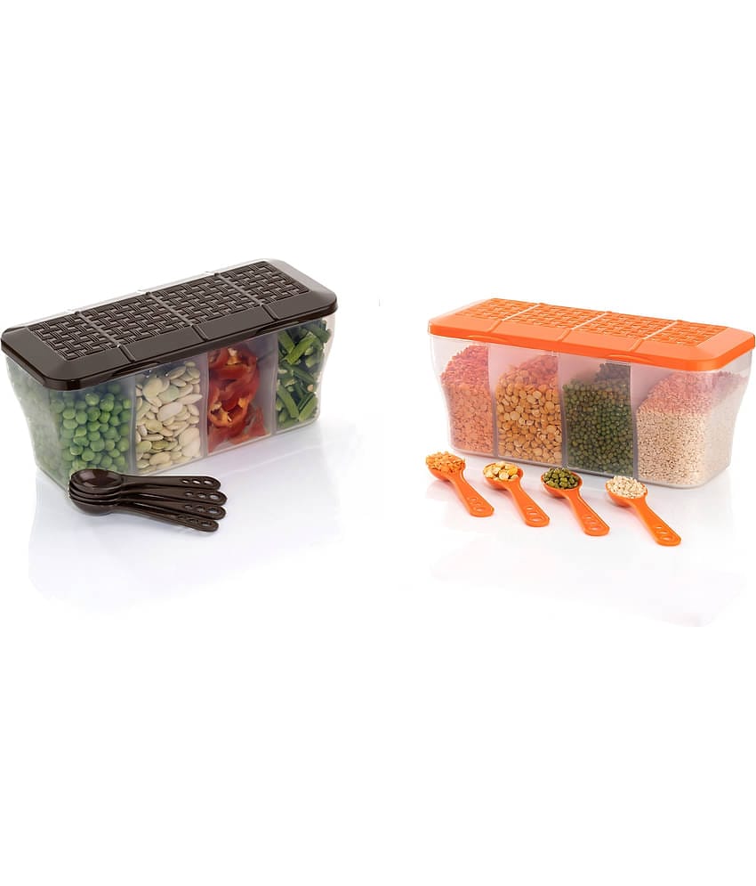 OFFYX - Kitchen Container PET Multicolor Spice Container ( Set of 2 )