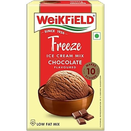Weikfield Freeze Ice-cream Mix Powder, Chocolate Flavour, 100% Vegetarian, 100 g Box