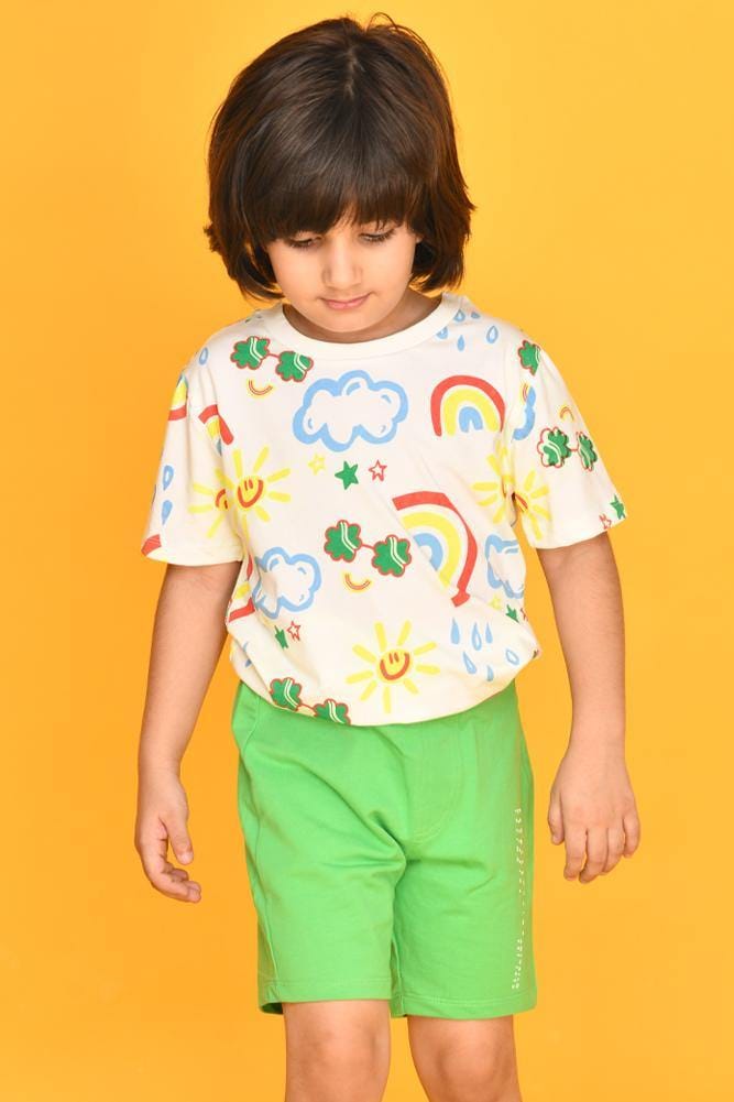 RAINBOW RAIN T-SHIRT-0-6 MONTHS / 1N / Multi