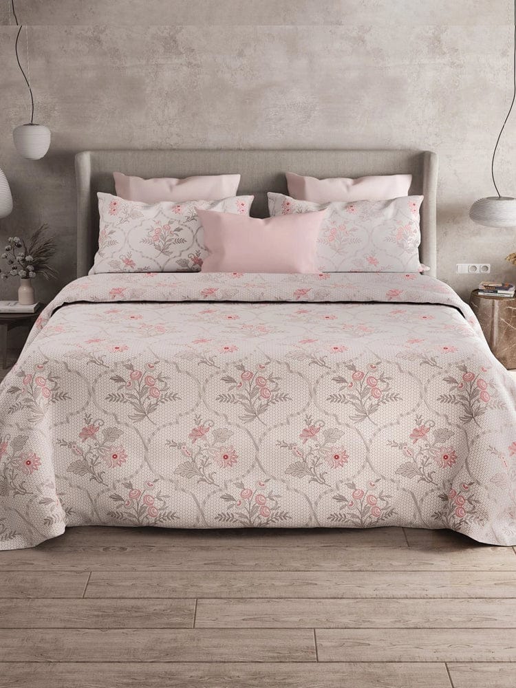 Emerge - 120TC King Size Bedsheet Set-KING / PINK