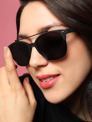 The Bar Aviator Sunglasses - Onyx Black-Sunglass