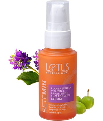 Lotus Professional Retemin Plant retinol + Vitamin C Brightening Super Booster Serum, 30 ml