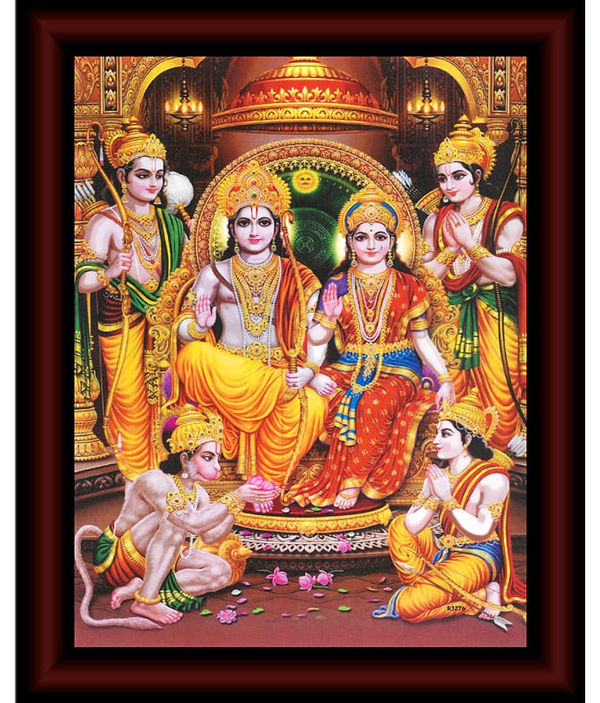 Saf Ram Darbar Religious Painting With Frame