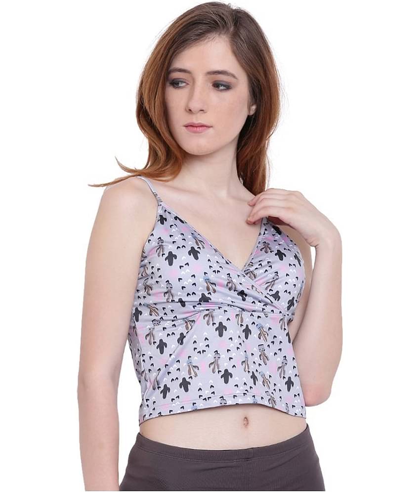 La Intimo Polyester Lightly Padded Women's Cami bra ( Multi Color )