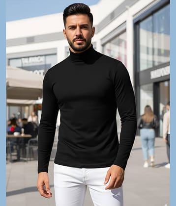 ENITOR Men Cotton Blend Regular Fit Solid T-Shirt ( Olive )