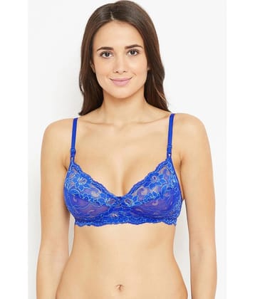 N-Gal Nylon Non Padded Women's Cupless Bra ( Blue ) - None