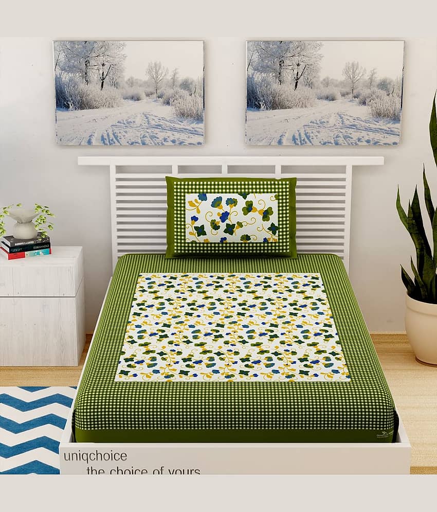 Uniqchoice Cotton Single Bedsheet ( Purple )