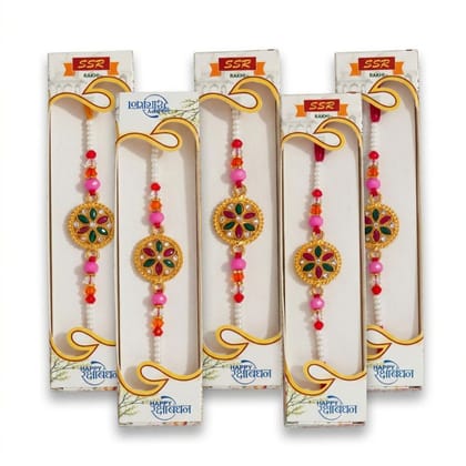 SSR Traditional Festive Rakhi Set - Pack of 5