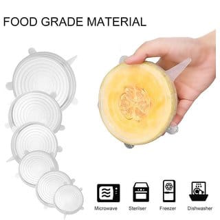 Silicone Stretch Lids (Transparent) -Pack of 6