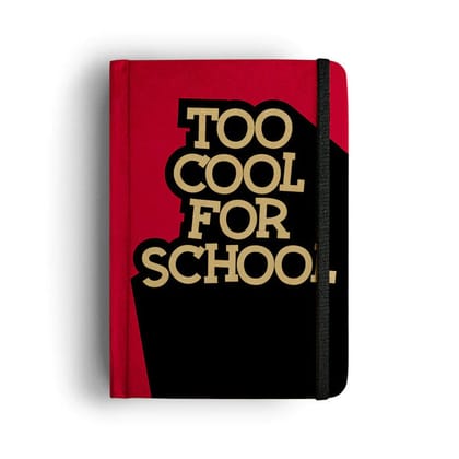 Mooch Hardcover Unruled Diaries A6 Too Cool For School-BUFF CARTRIDGE