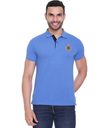 RF RAVES - Sky Blue Cotton Regular Fit Men's Polo T Shirt ( Pack of 1 )