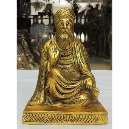 Aluminium Showpiece Gurunanak Dev, Height : 8 Inch (ASMAS487 G)