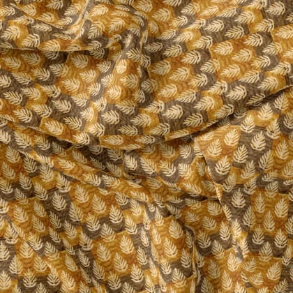 Tiny Walnut Yellow Leaves Digital Printed Fabric - Weightless-Polyester / Weightless / 110 CM | 43 Inch