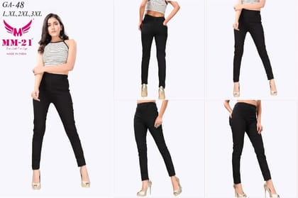 MM21 GA048 High Waist Black Jeggings