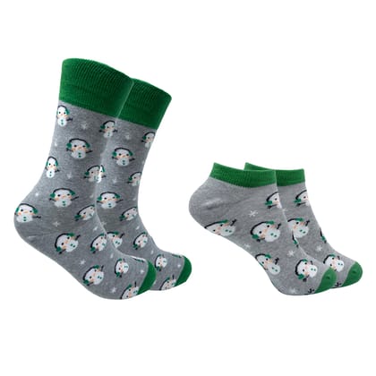 Groovy Snowman Men & Women Matching Socks