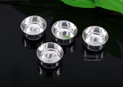 925 silver handmade silver small bowlor Tilak bowl , best small tiny bowl for saffron sandal or kumkum  tilak dani su897-1 piece
