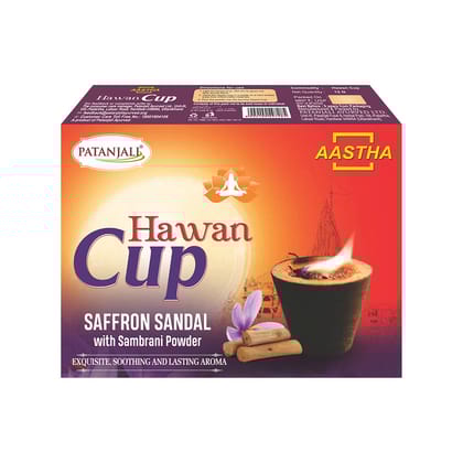 Patanjali Aastha Hawan Cup Saffron Sandal 12N