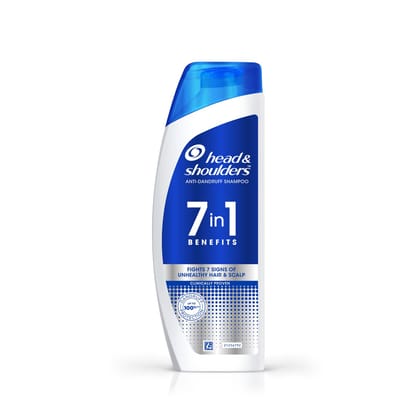 Head & Shoulders 7in1 Anti-dandruff Shampoo | Multi-action formula | Complete Solution for unhealthy scalp | 7 benefits for Men and Women, 180ml Head & Shoulders 7in1 Anti-dandruff Shampoo | Multi-action formula | Complete Solution for unhealthy scalp | 
