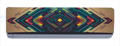 DreamKraft Abstract Decorative Multicolor AC Sticker (Multicolor PVC Vinyl, 30cm X 91cm)