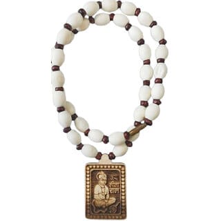 Bageshwar Dham Tulsi Mala Hanuman Ji Wood Locket 100% Original Beads Wood Chain Wood Necklace