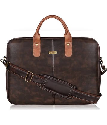 Lorem Brown Faux Leather Folio