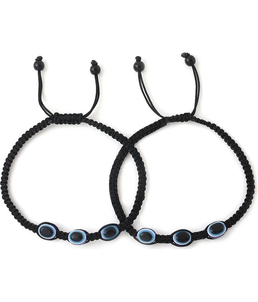 VIRAASI - Black Anklets ( Pack of 1 )