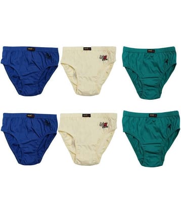 Kids Care Pack of 6 Boys Cotton Briefs ( Multi Color )
