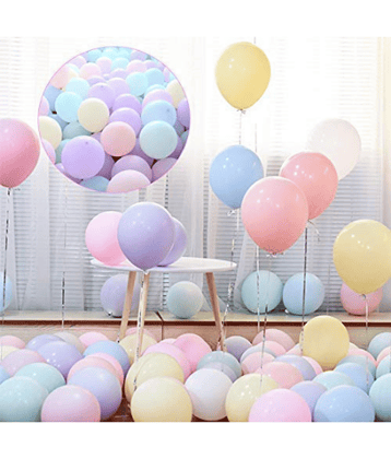 Jolly Party  Pastel Multi color   Balloons Latex Party Balloons (Pack Of 50pc)