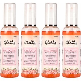 Globus Naturals Rose Toner, 100 ml, Set of 4
