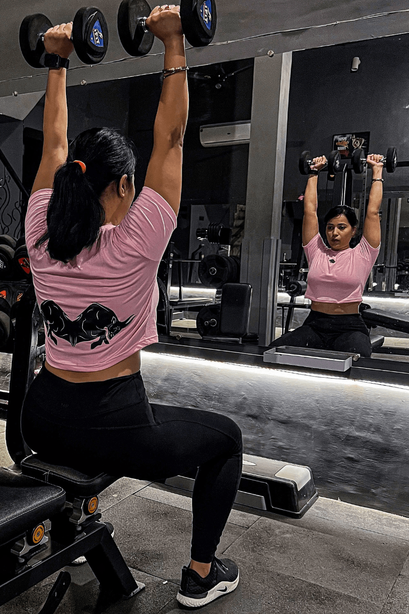 WILD BULL "PREMIUM VINTAGE" (CROPPED) TEE IN PINK-XS / Pink