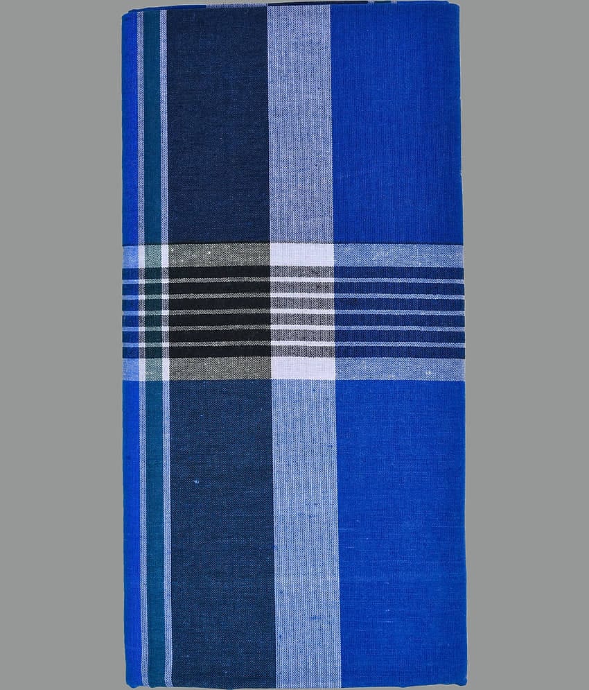 Shyam Handloom Cotton Men's Lungi Blue ( Pack of 1 )