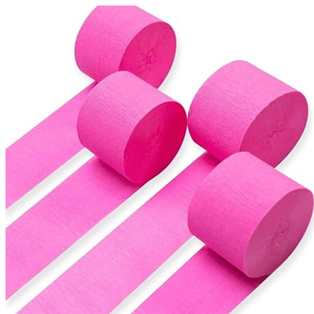 Crepe Streamers Hot Pink - 4PC - Party and Festive Needs | Buy online on ZillyBuy